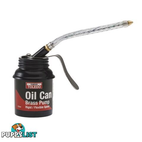 Toledo Oil Can 125ml Pistol Grip Rigid   Flexible Spout SKU - 305261