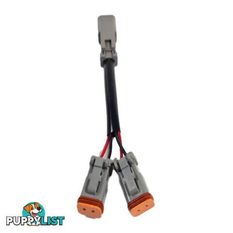 2 Pin Deutsch Plug Single to Dual Plug Splitter Length 160mm SKU - BB-DT2PSplitter