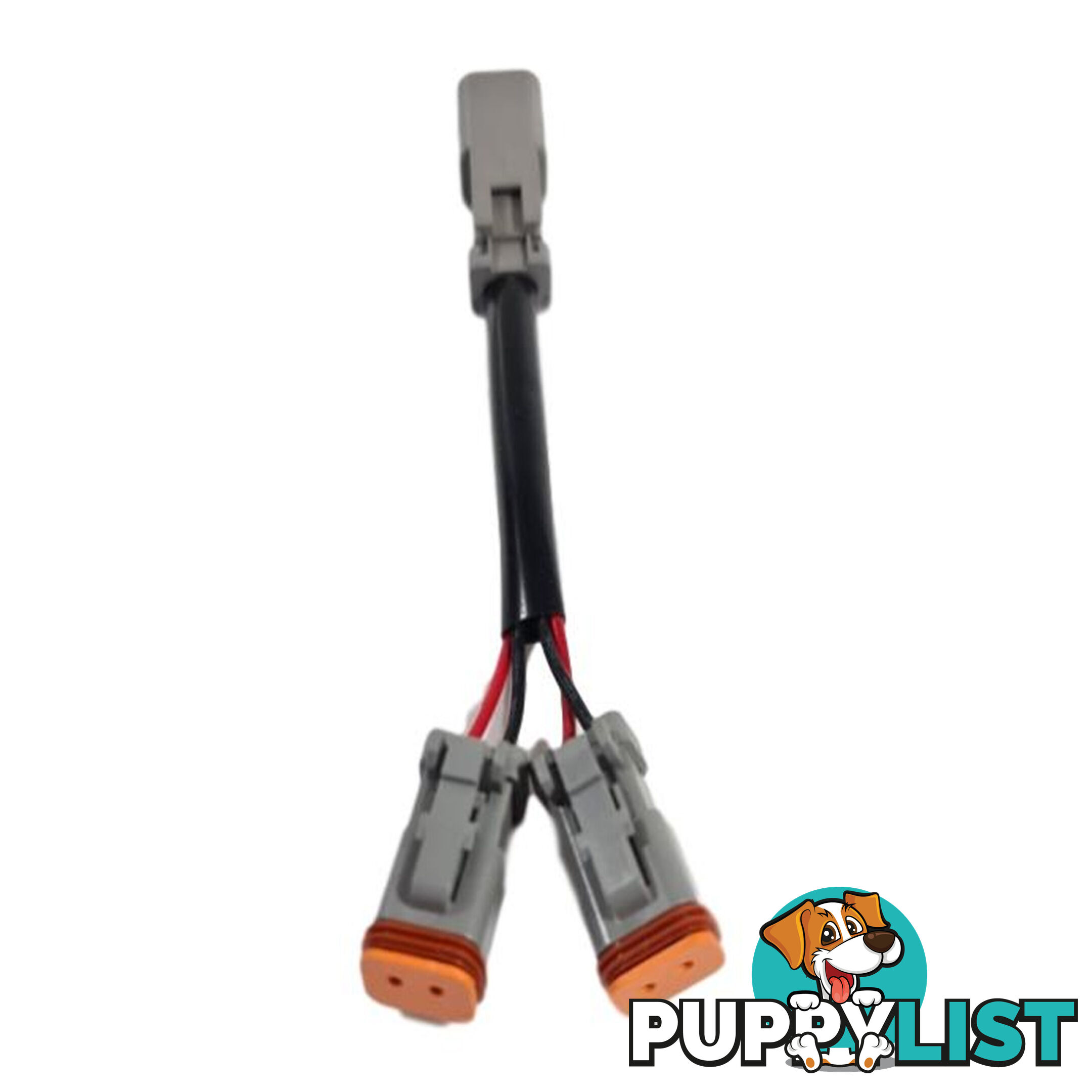 2 Pin Deutsch Plug Single to Dual Plug Splitter Length 160mm SKU - BB-DT2PSplitter