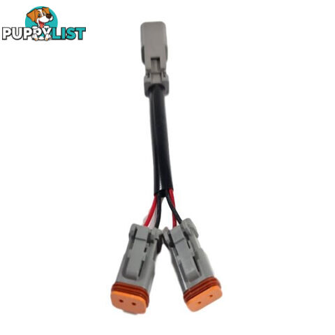 2 Pin Deutsch Plug Single to Dual Plug Splitter Length 160mm SKU - BB-DT2PSplitter