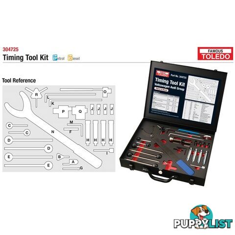 Toledo Timing Tool Kit  - Audi   Volkswagen SKU - 304725