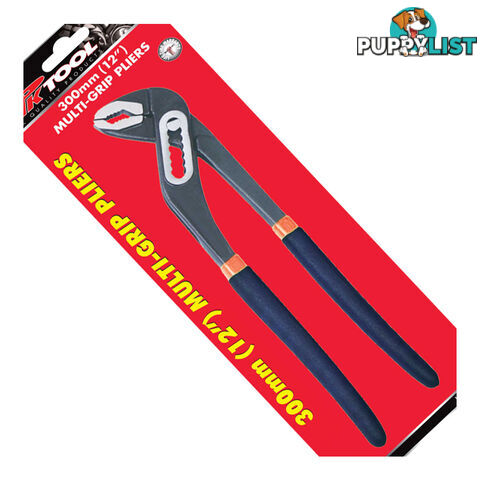 Multi-Grip Pliers 300mm (12 ") Adjustable Self Locking Jaw Sure Grip Handles SKU - PT20401