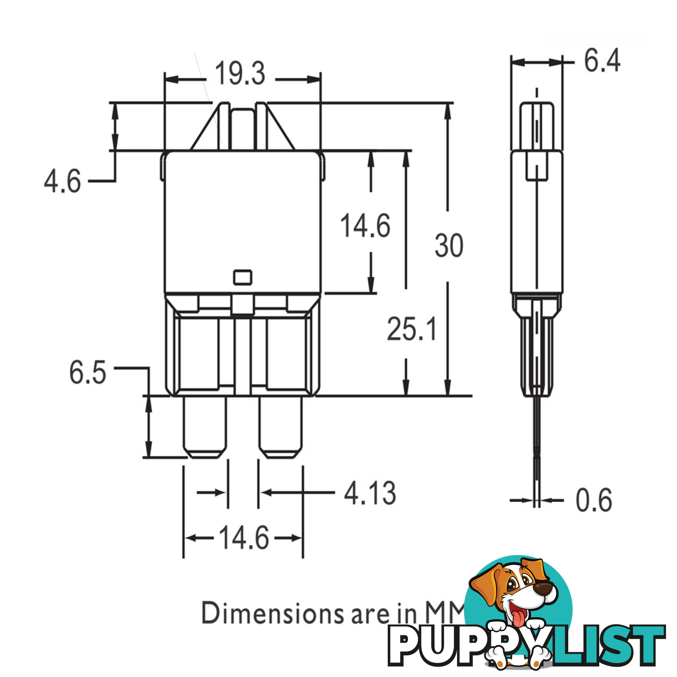 Bussman Blade Auto Circuit Breaker 10a  - 30a Low Profile