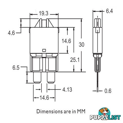 Bussman Blade Auto Circuit Breaker 10a  - 30a Low Profile