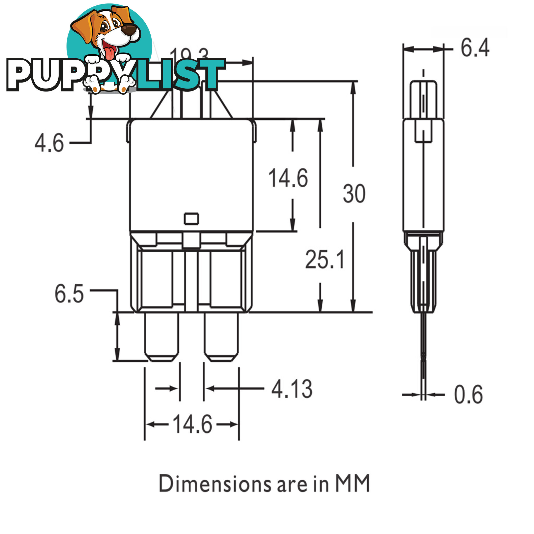 Bussman Blade Auto Circuit Breaker 10a  - 30a Low Profile