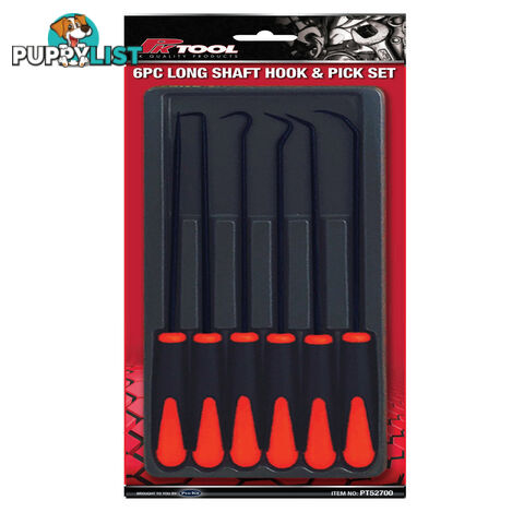 PK Tools Hook   Pick Long Shaft 6pc Set Length 220mm SKU - PT52700