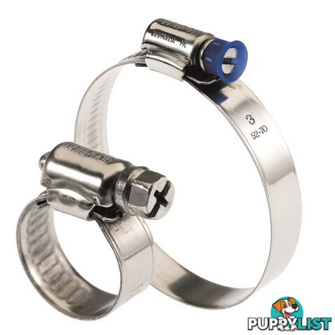 Tridon Hose Clamp 16 -27mm Solid Micro Band Collared (8mm wide) Full S. Steel 10pk SKU - SMPC0P