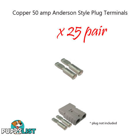 50 x 50 amp Anderson Plug Copper Terminals SKU - 10123