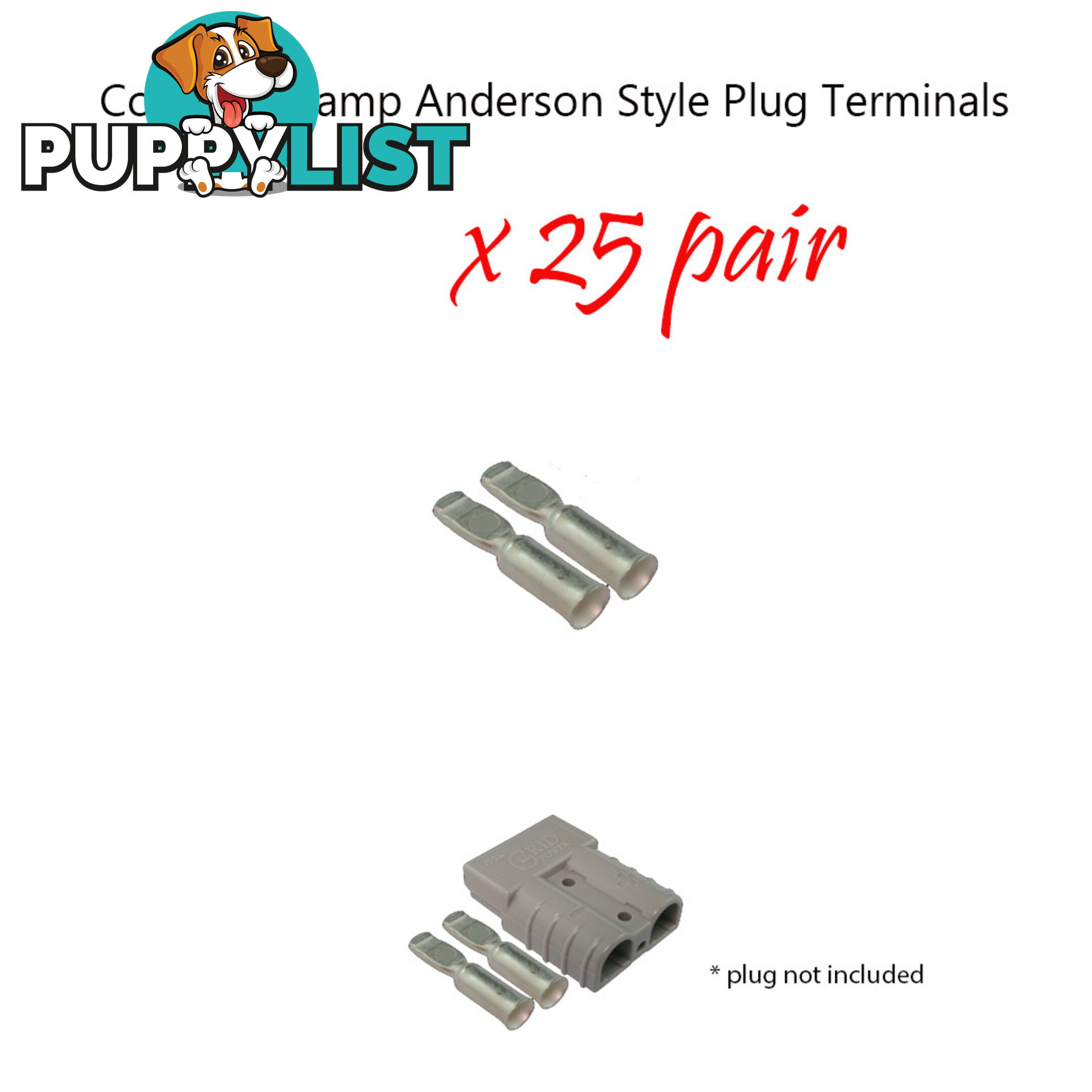 50 x 50 amp Anderson Plug Copper Terminals SKU - 10123