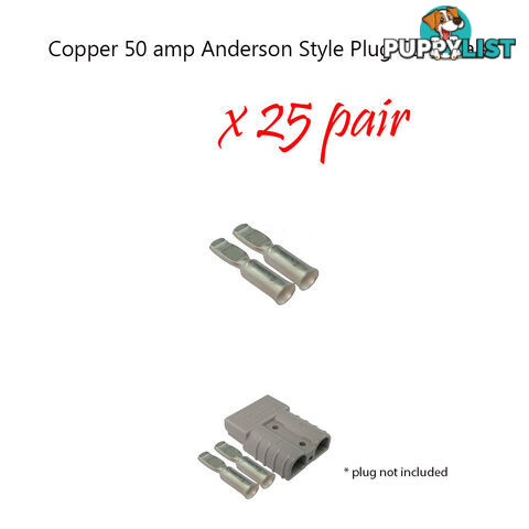 50 x 50 amp Anderson Plug Copper Terminals SKU - 10123