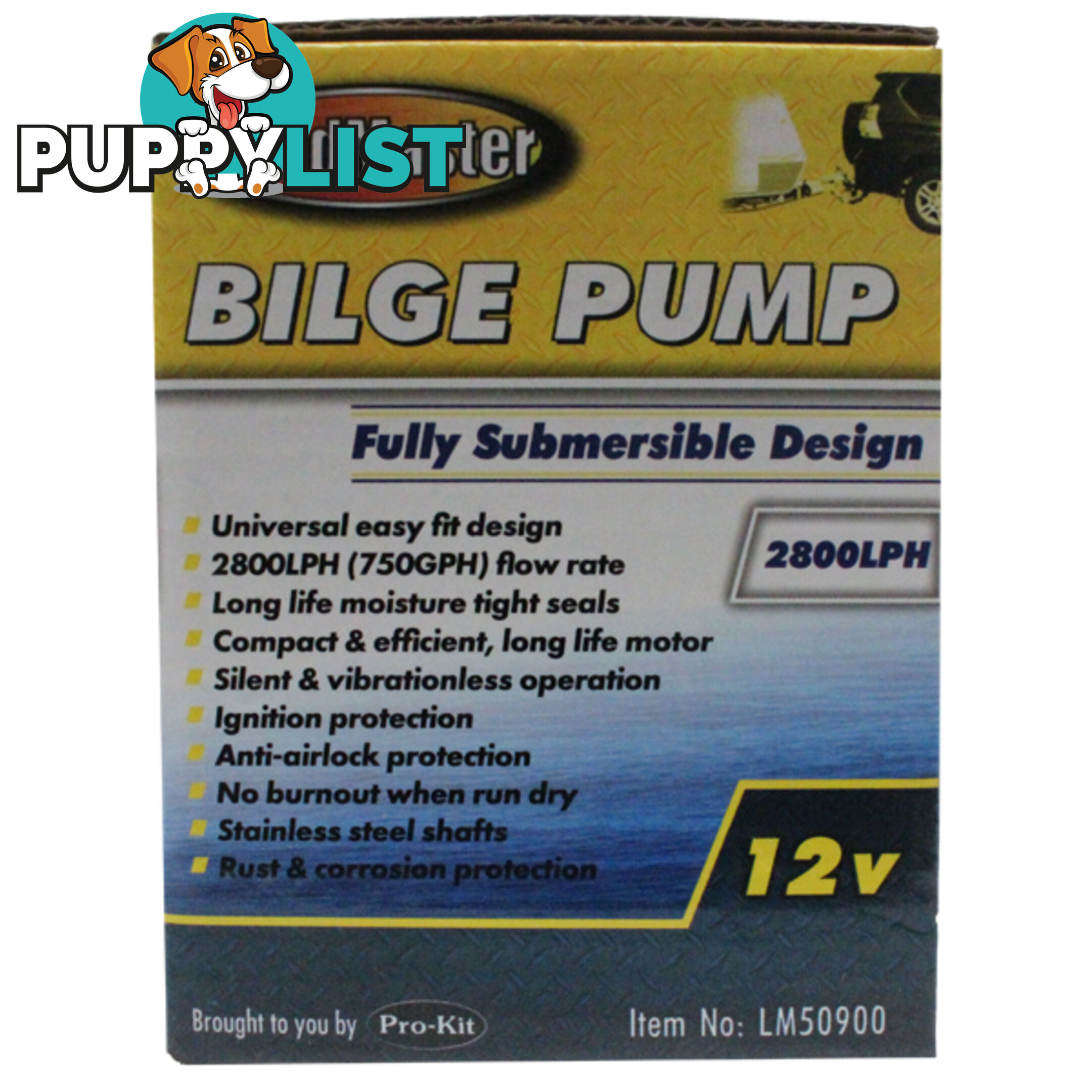 PK Tools Bilge Pump 2800LPH 12V Submersible SKU - LM50900