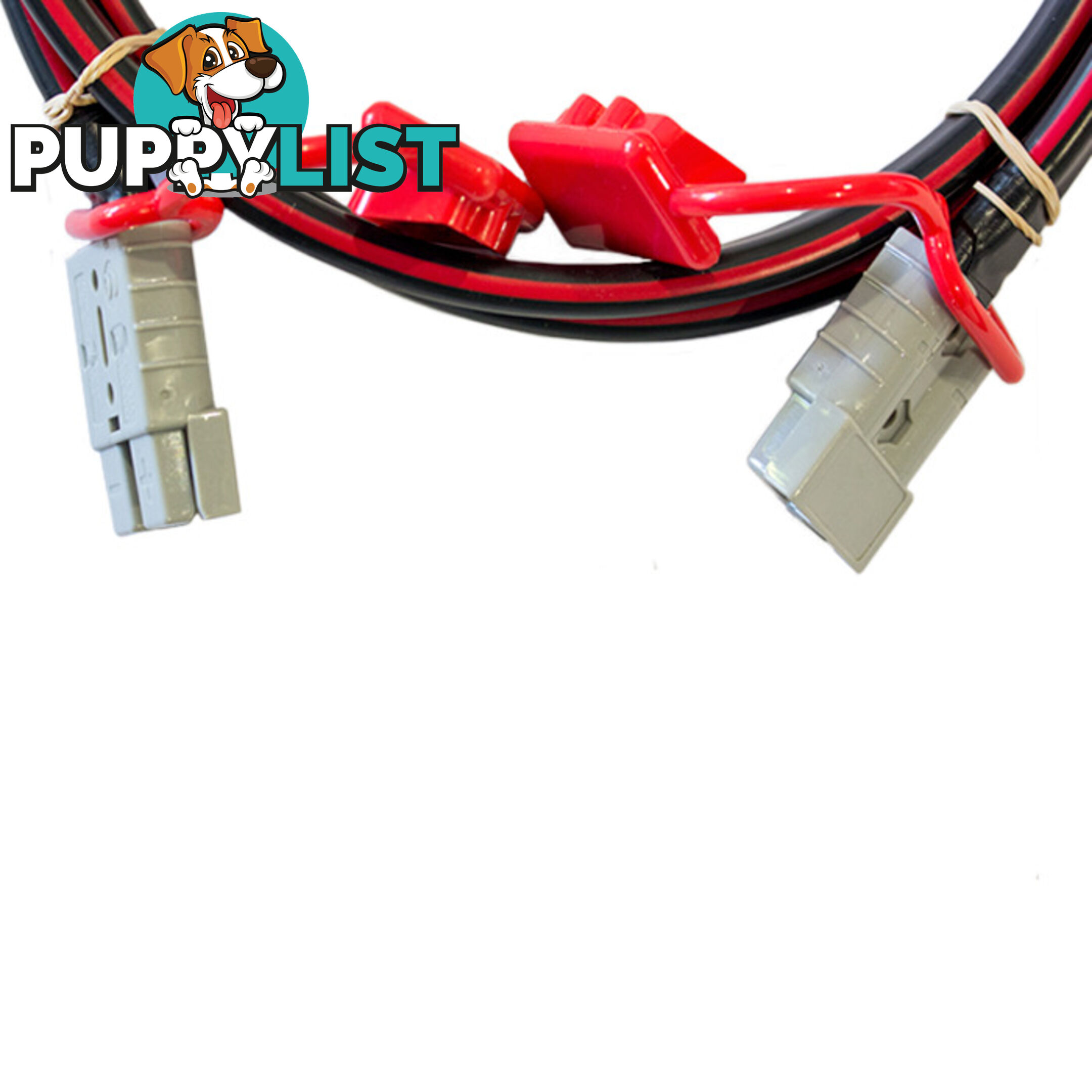 12v Extension x 6m  - 8 B S Dual Core, 50amp Connectors   Dust Caps SKU - BB-50ampAndBattLugs8BS6m