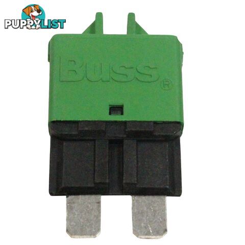 BUSSMANN 30AMP 12-24V Resettable Blade Fuse Circuit Breaker Manual Reset SKU - 10364