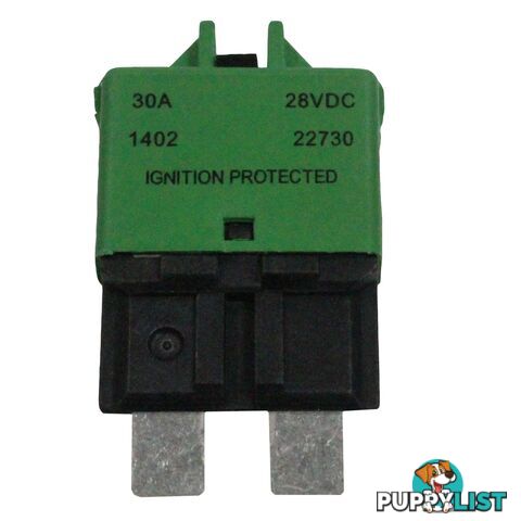 BUSSMANN 30AMP 12-24V Resettable Blade Fuse Circuit Breaker Manual Reset SKU - 10364