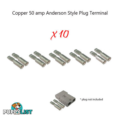 10 x 50 amp Anderson Plug Copper Terminals SKU - 10121