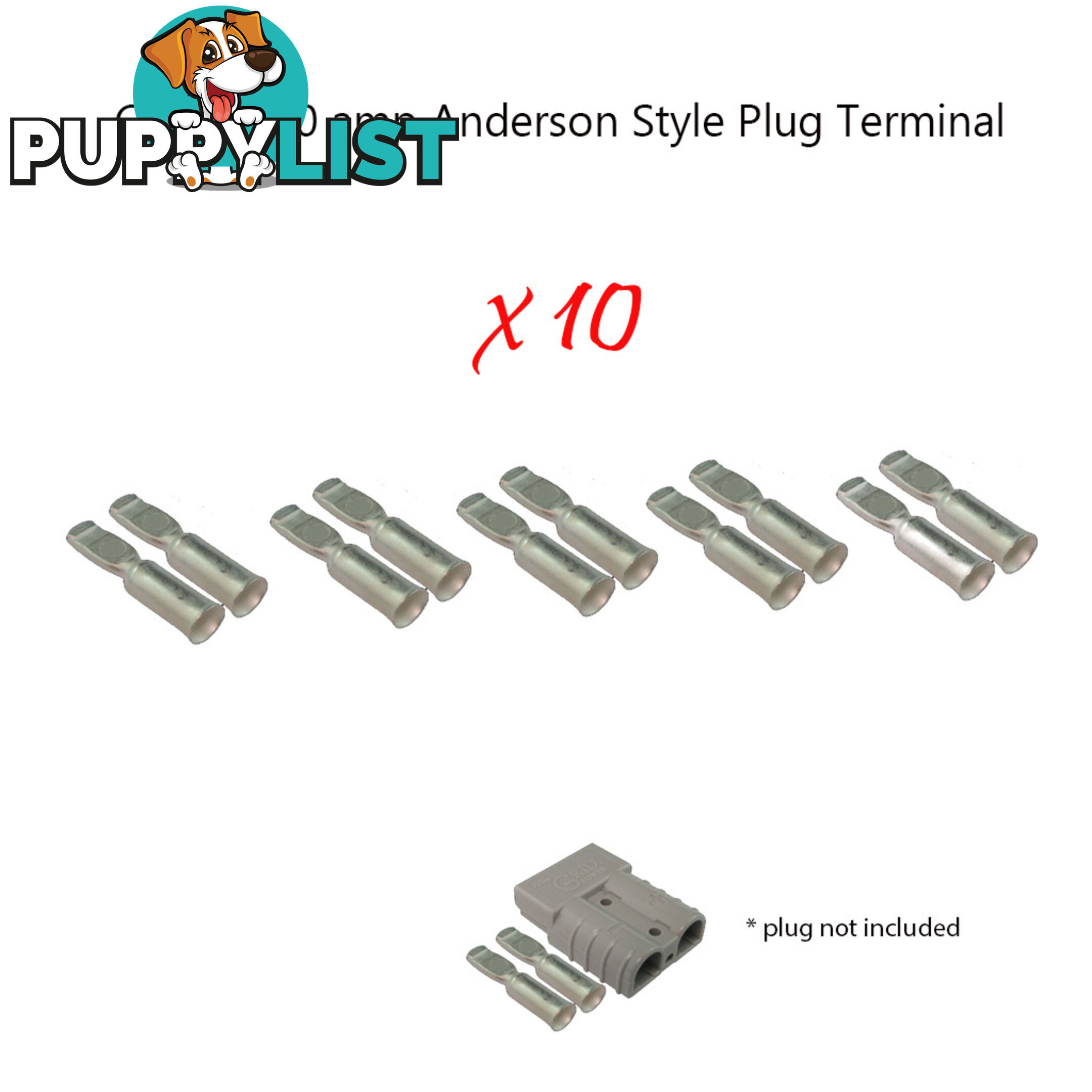 10 x 50 amp Anderson Plug Copper Terminals SKU - 10121