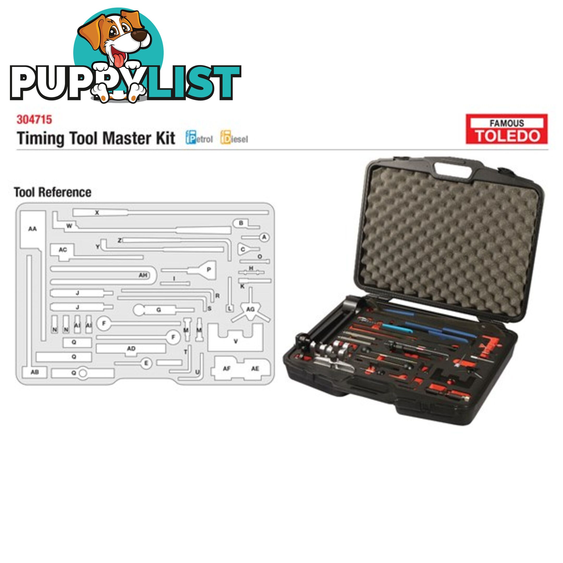 Toledo Timing Tool Kit  - Audi   Volkswagen SKU - 304715