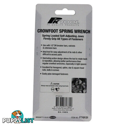 Crowfoot Spring Wrench 1/2 "dr  14.3mm  - 31.75mm SKU - PT10131