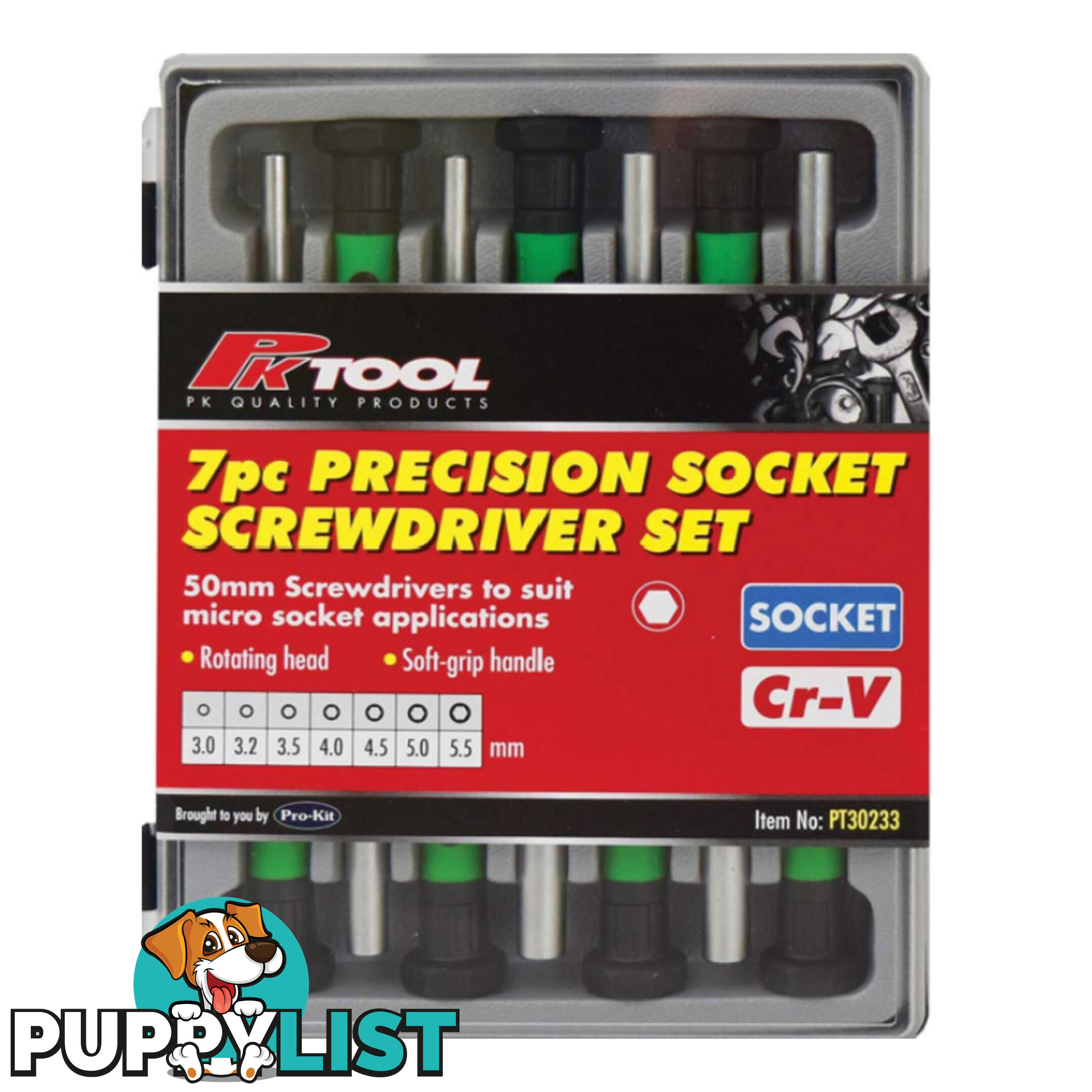 Precision Socket Screwdriver 7pc Set 3.0  - 5.5mm SKU - PT30233