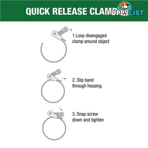 Tridon Hose Clamp 60 â 215mm Quick Release Full S. Steel Perforated Band 10pk SKU - QR-128P