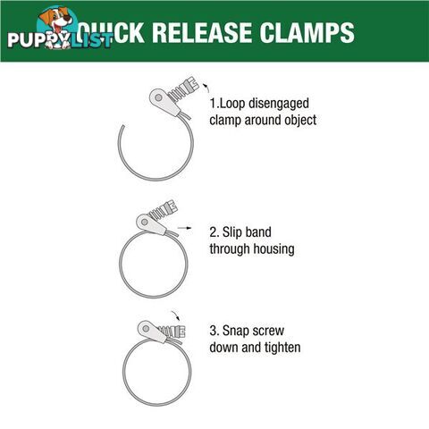 Tridon Hose Clamp 60 â 215mm Quick Release Full S. Steel Perforated Band 10pk SKU - QR-128P