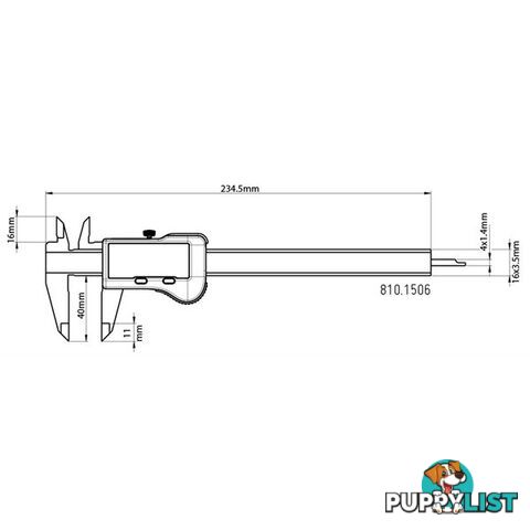 Toledo Digital Bluetooth Vernier Caliper  - 150mm SKU - 322400