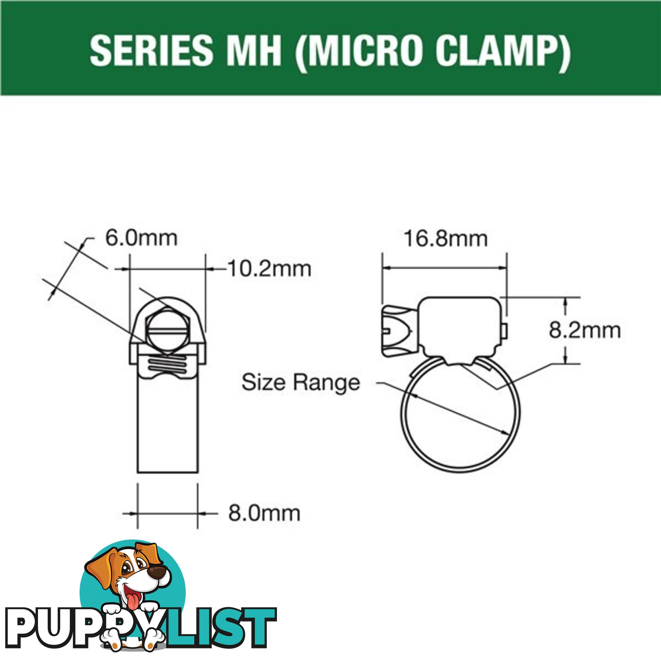 Tridon Part S. Steel Hose Clamp 52mm â 70mm Micro Perforated Band 10pk SKU - MH036P