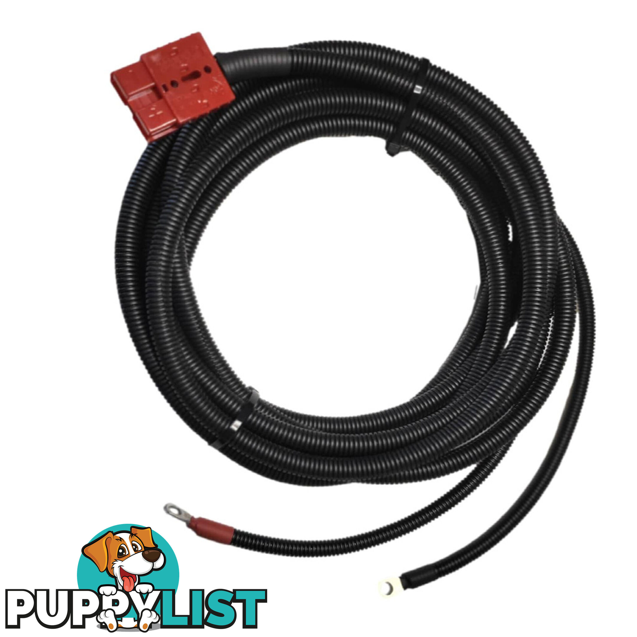 6m x 6mm 12v Lead 50a Red Anderson Style Connector 30a Midi Split Tube SKU - 10074