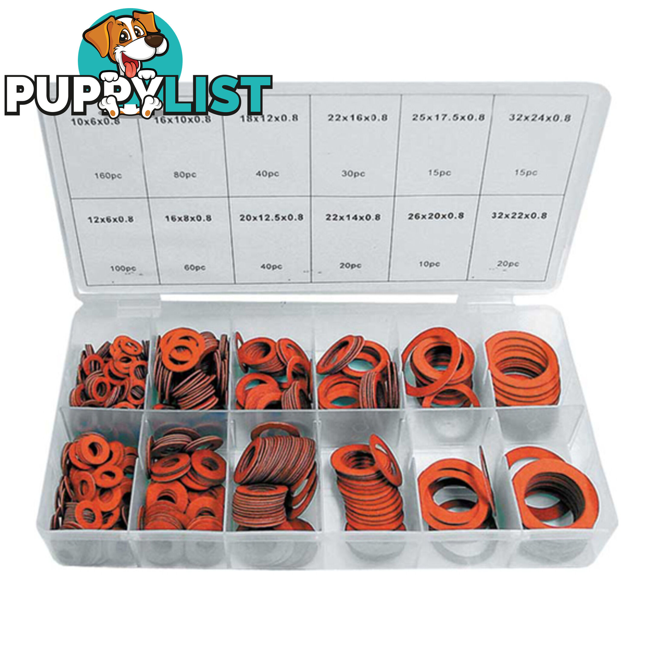 Fibre Washer Assortment 600oc Kit SKU - RG2895