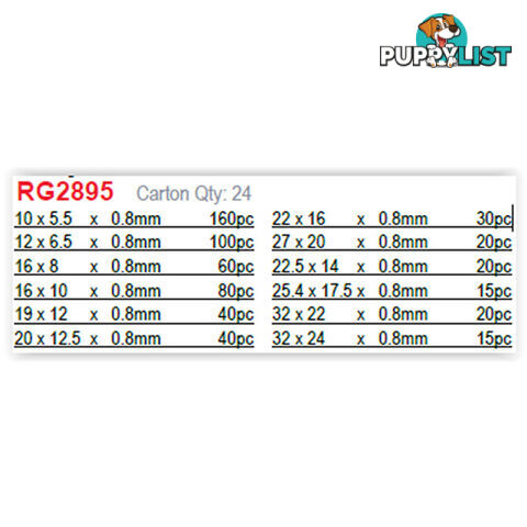 Fibre Washer Assortment 600oc Kit SKU - RG2895