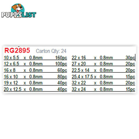 Fibre Washer Assortment 600oc Kit SKU - RG2895