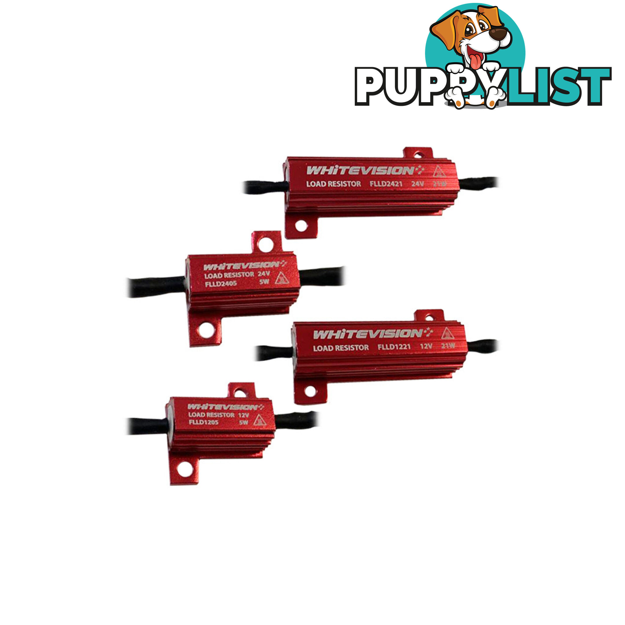 WhiteVision 12/24V LED Load Resistor 5/21W IP67 Surface Mount SKU - FLLD1205, FLLD2405, FLLD1221, FLLD2421