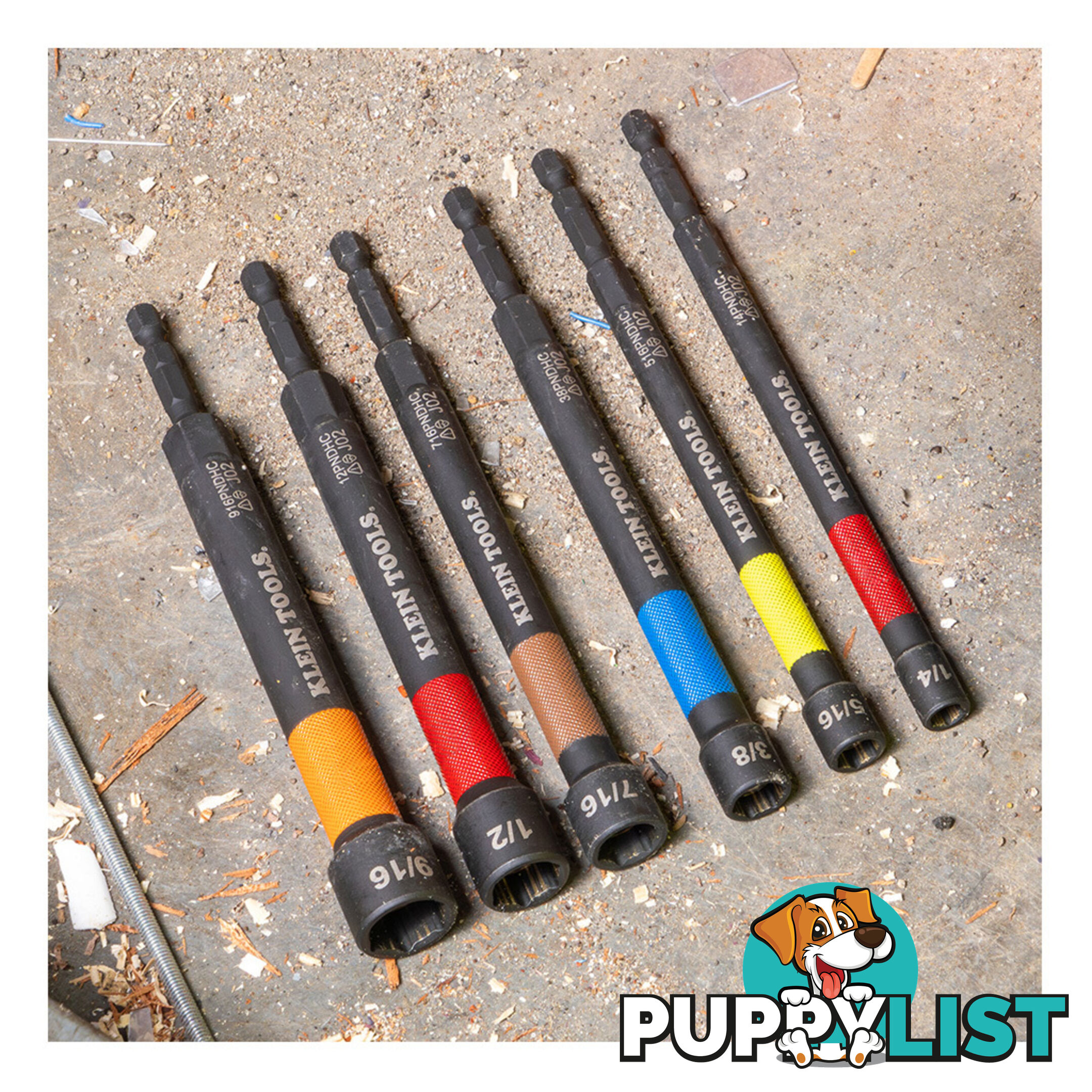 Klein Tool Magnetic Colour- Coded Power Nut Setters 6pc SKU - 32930