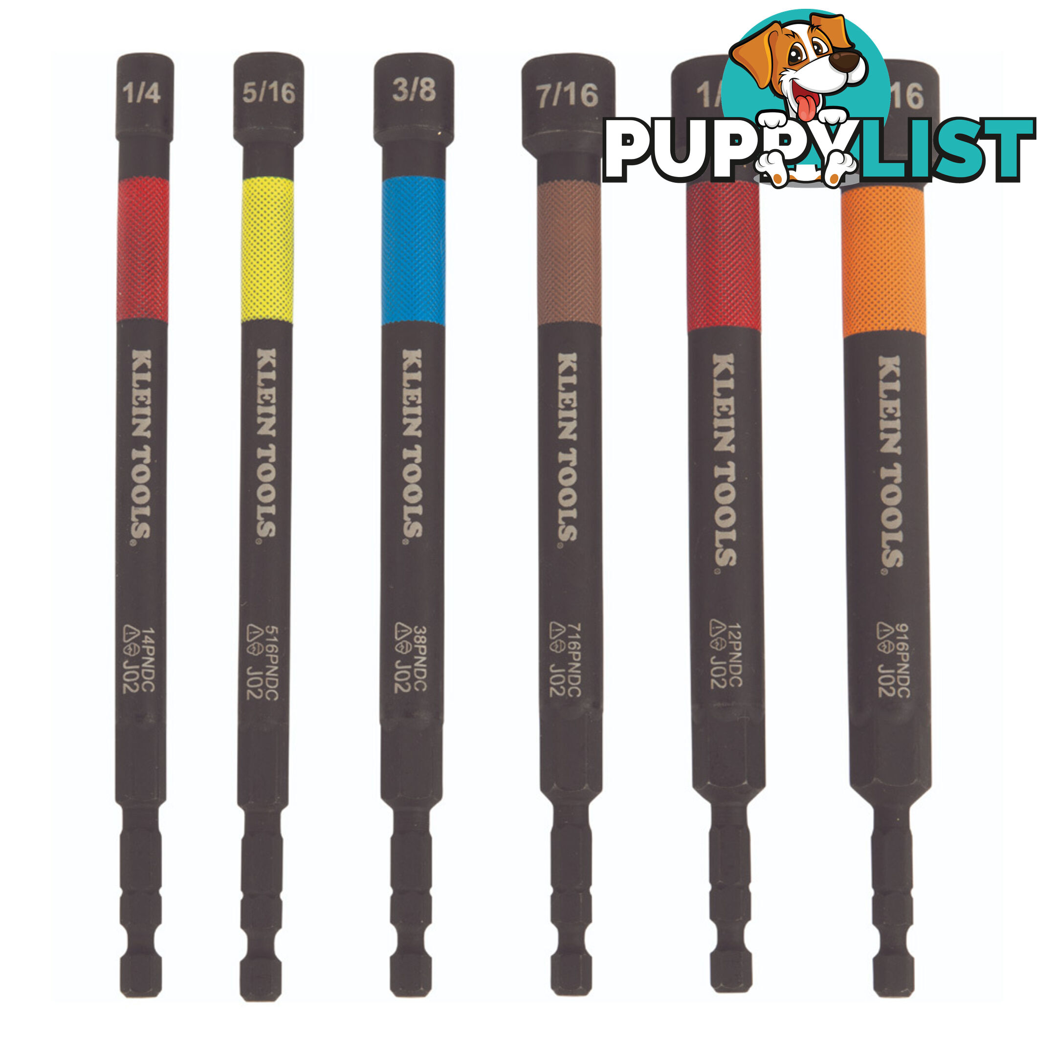 Klein Tool Magnetic Colour- Coded Power Nut Setters 6pc SKU - 32930