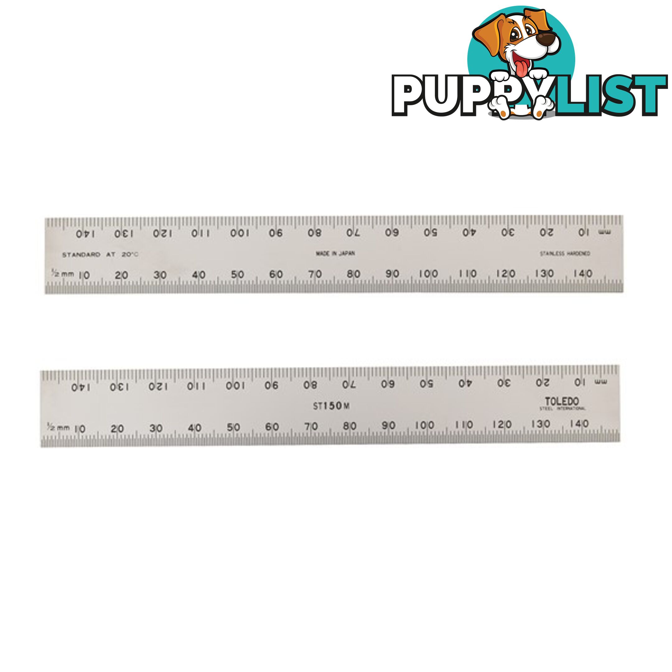 Toledo Stainless Steel Double Sided Rule Metric  - 300mm SKU - ST300M