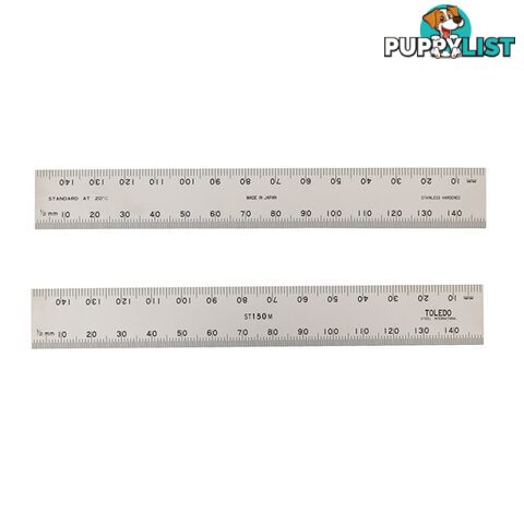 Toledo Stainless Steel Double Sided Rule Metric  - 300mm SKU - ST300M