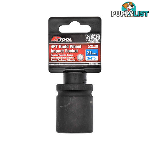 PK Tool 3/4 " Dr 19/21mm Budd Wheel Impact Socket 52mm Long SKU - PT10220, PT10221