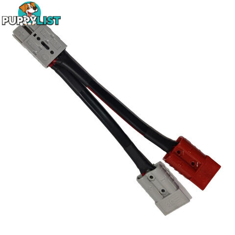 50 amp Anderson Plug Grey to 50 amp Anderson Plug Red, Grey Splitter SKU - 50agrey-50agrey50ared