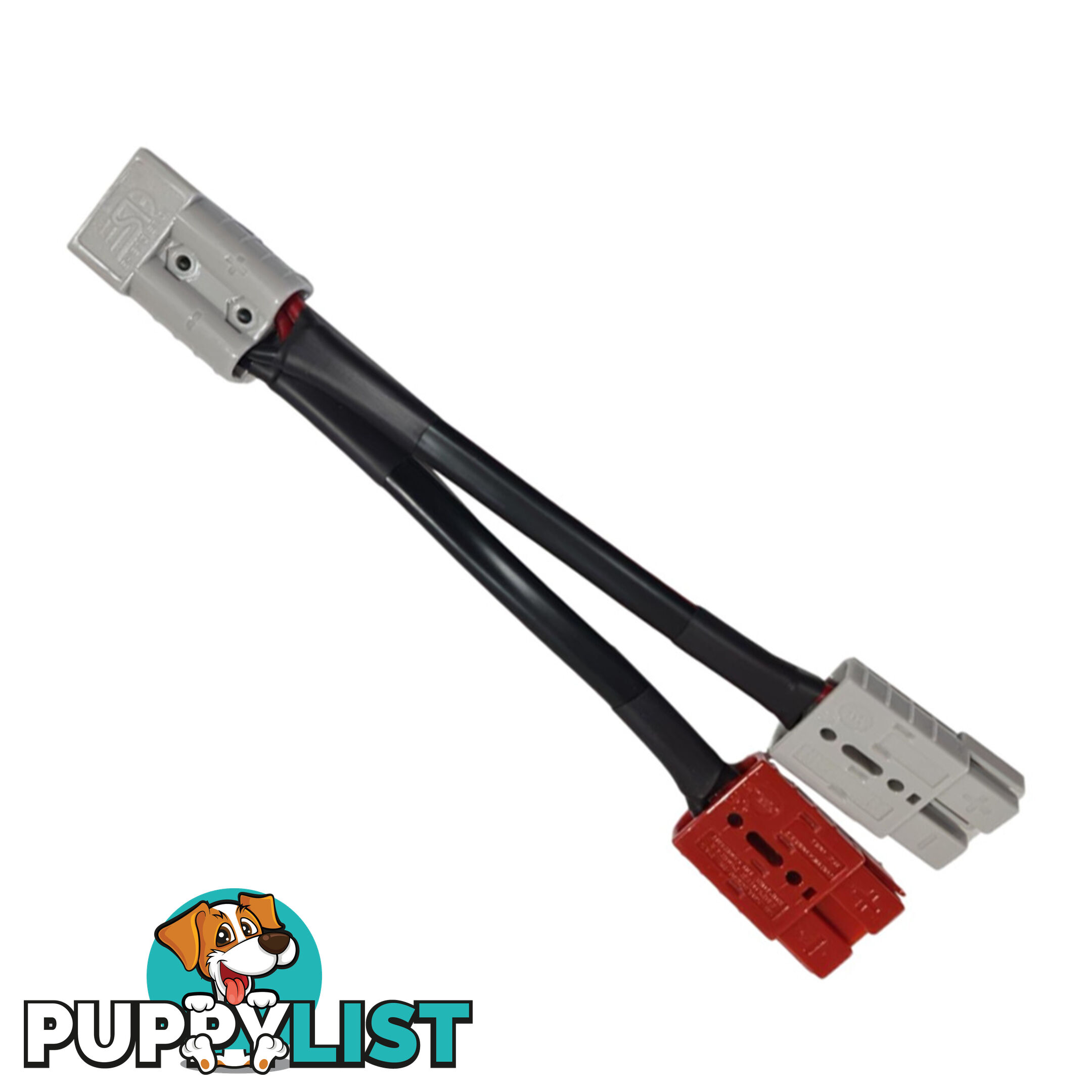 50 amp Anderson Plug Grey to 50 amp Anderson Plug Red, Grey Splitter SKU - 50agrey-50agrey50ared