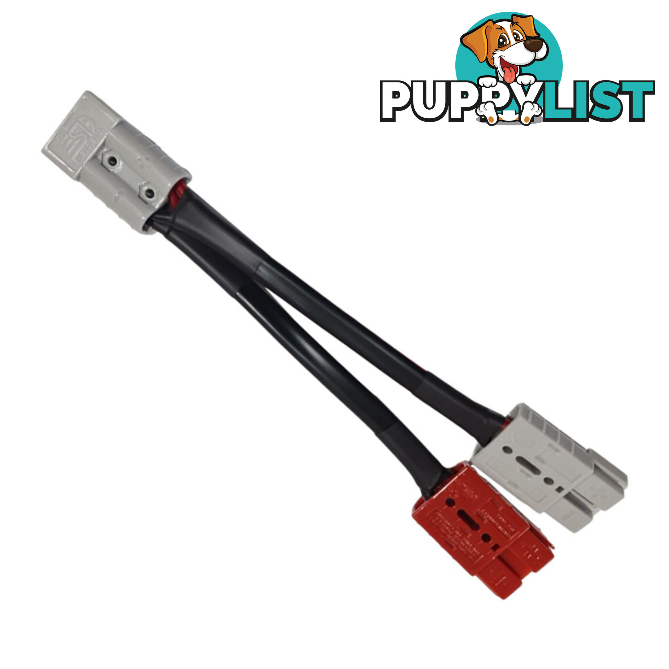 50 amp Anderson Plug Grey to 50 amp Anderson Plug Red, Grey Splitter SKU - 50agrey-50agrey50ared