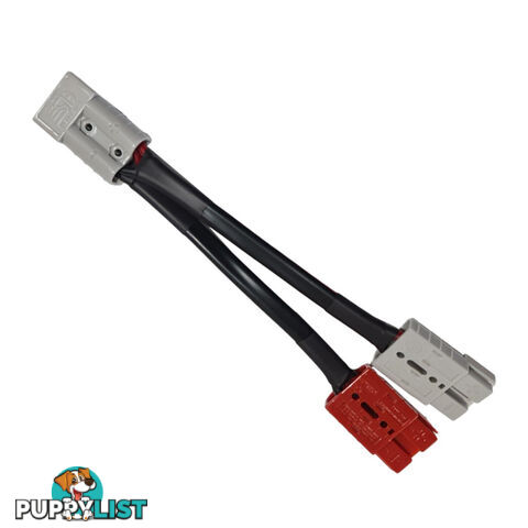 50 amp Anderson Plug Grey to 50 amp Anderson Plug Red, Grey Splitter SKU - 50agrey-50agrey50ared