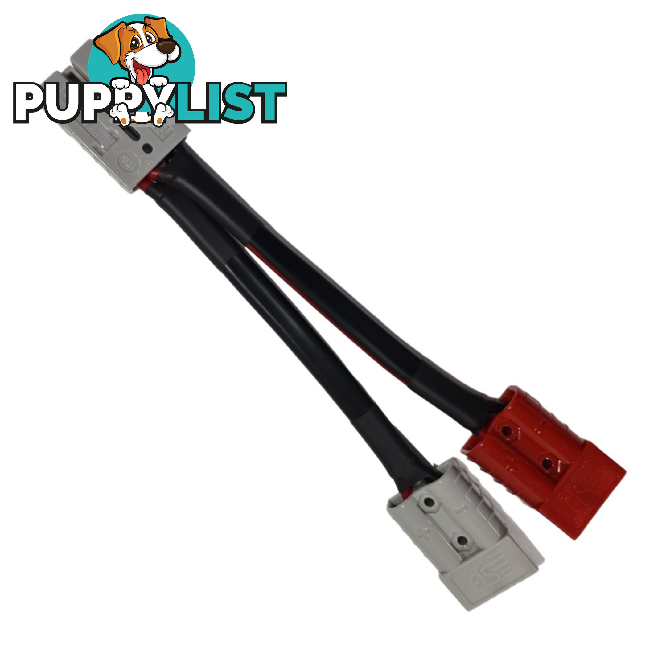 50 amp Anderson Plug Grey to 50 amp Anderson Plug Red, Grey Splitter SKU - 50agrey-50agrey50ared