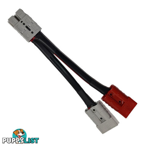 50 amp Anderson Plug Grey to 50 amp Anderson Plug Red, Grey Splitter SKU - 50agrey-50agrey50ared