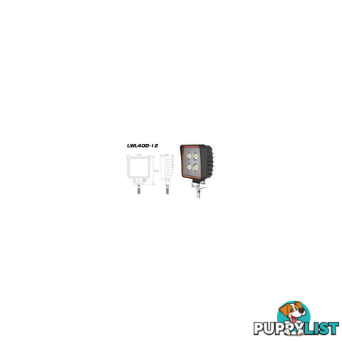 Whitevision 12/27/48W Square LED Work Lamp 9-33V Flood Beam SKU - LWL400-12, LWL400-27, LWL400-48