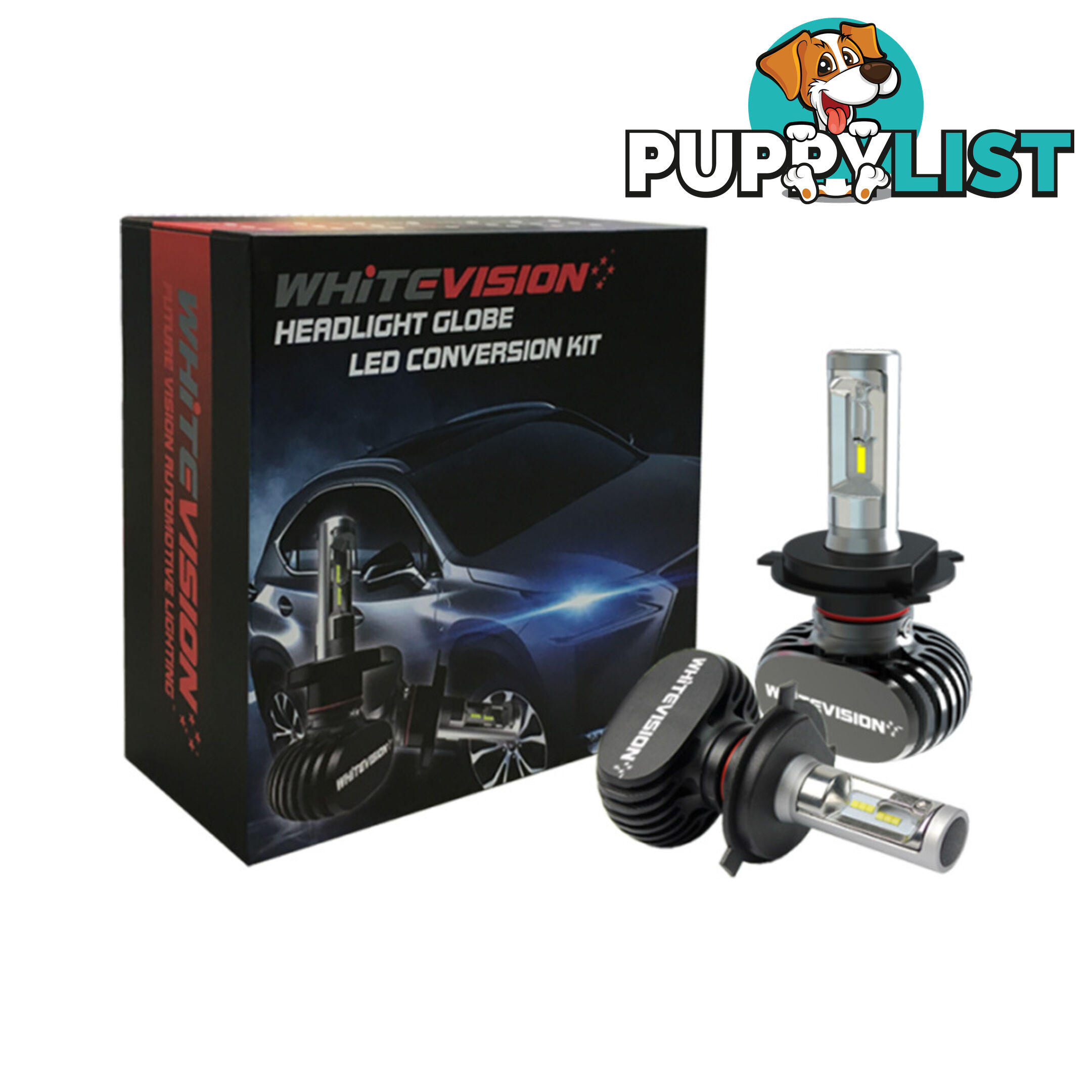 WhiteVision 9-32V Headlamp Globe LED Conversion Kits L/H 25W SKU - LHL-H1, LHL-H4, LHL-H7, LHL-H9, LHL-H11, LHL-HB3, LHL-HB4