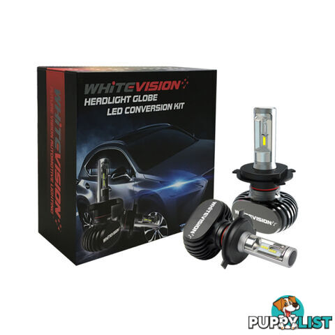 WhiteVision 9-32V Headlamp Globe LED Conversion Kits L/H 25W SKU - LHL-H1, LHL-H4, LHL-H7, LHL-H9, LHL-H11, LHL-HB3, LHL-HB4