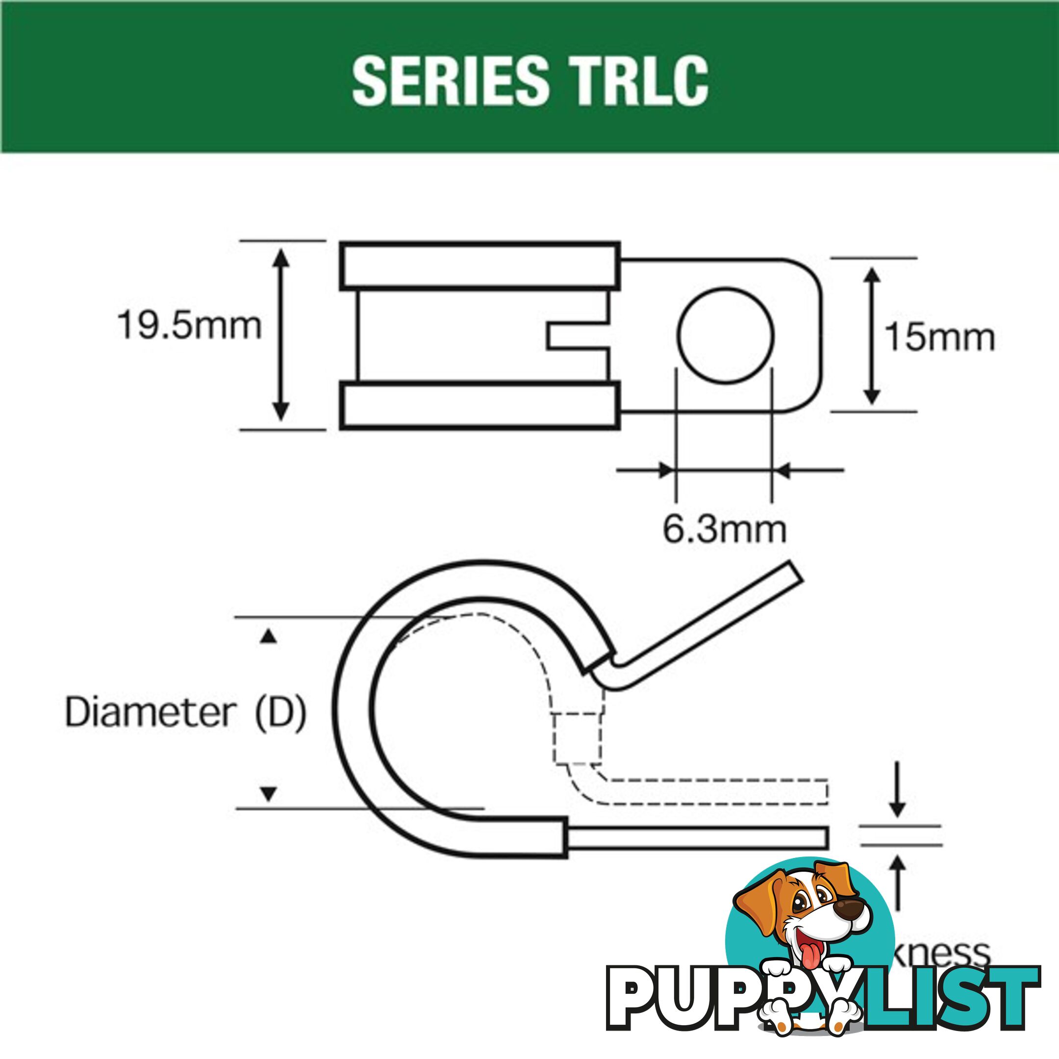 Tridon Rubber Lined Hose Clamp 25mm Zinc Plated 10 pk SKU - TRLC25P