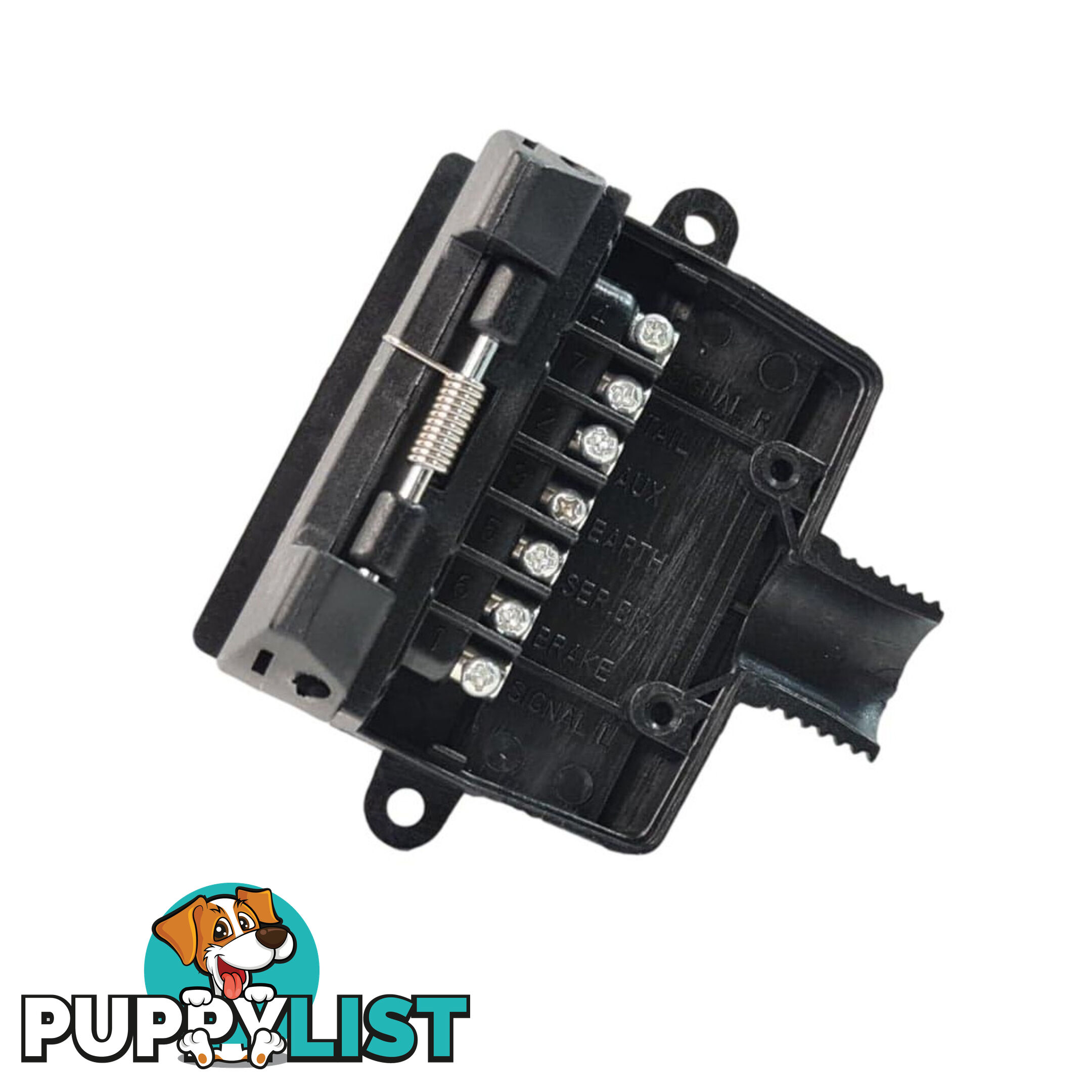 Trailer Vision 7 Pin Flat Male Plug   7 Pin Female Socket with Terminal Springs SKU - TV106FTV105F