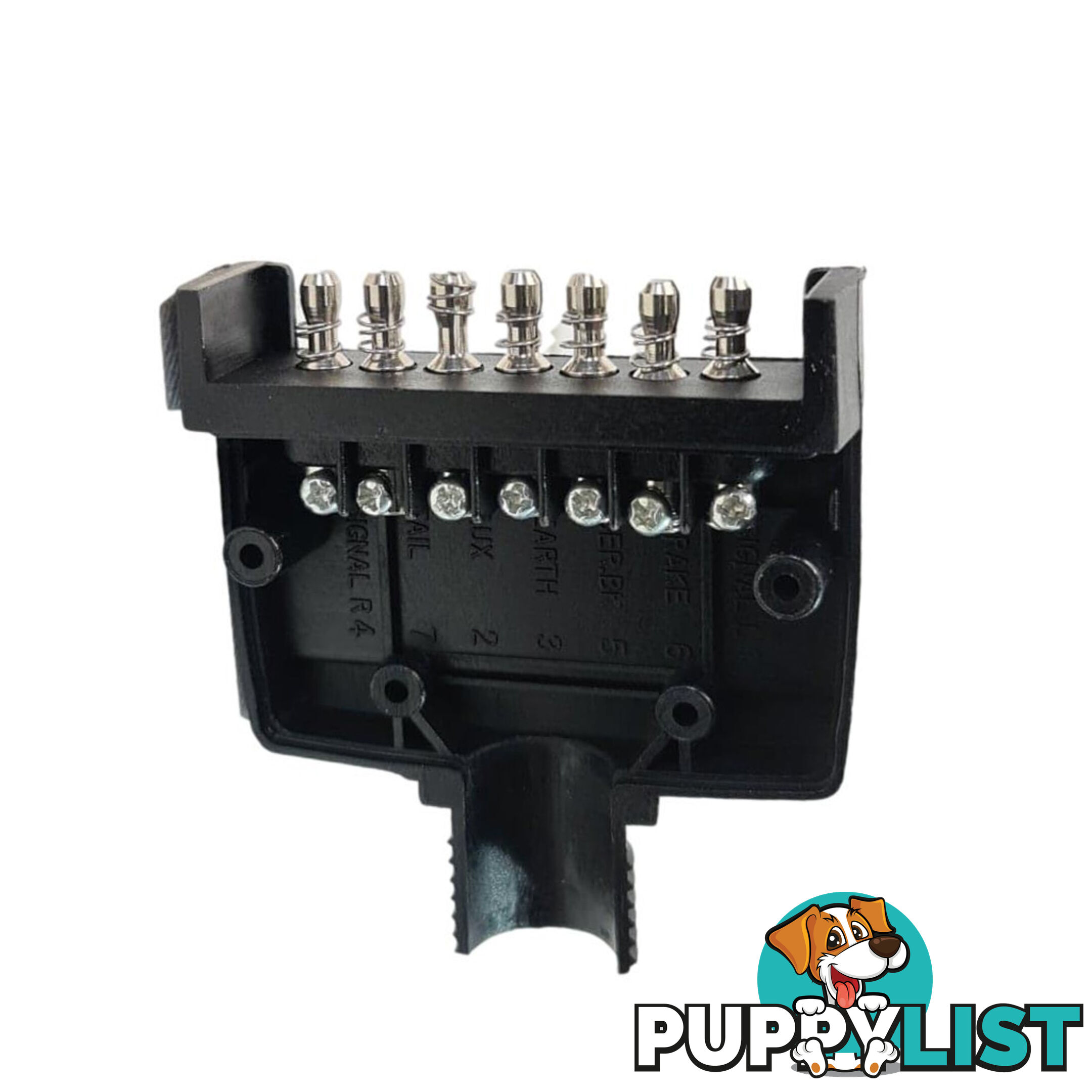 Trailer Vision 7 Pin Flat Male Plug   7 Pin Female Socket with Terminal Springs SKU - TV106FTV105F