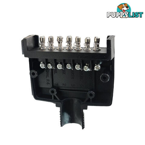 Trailer Vision 7 Pin Flat Male Plug   7 Pin Female Socket with Terminal Springs SKU - TV106FTV105F